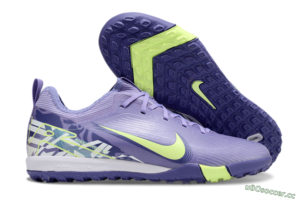 Unisex Nike Air Zoom Mercurial Vapor 16 Pro TF Artificial Turf Low-Tops Football Shoes - Purple/Yellow/White 2