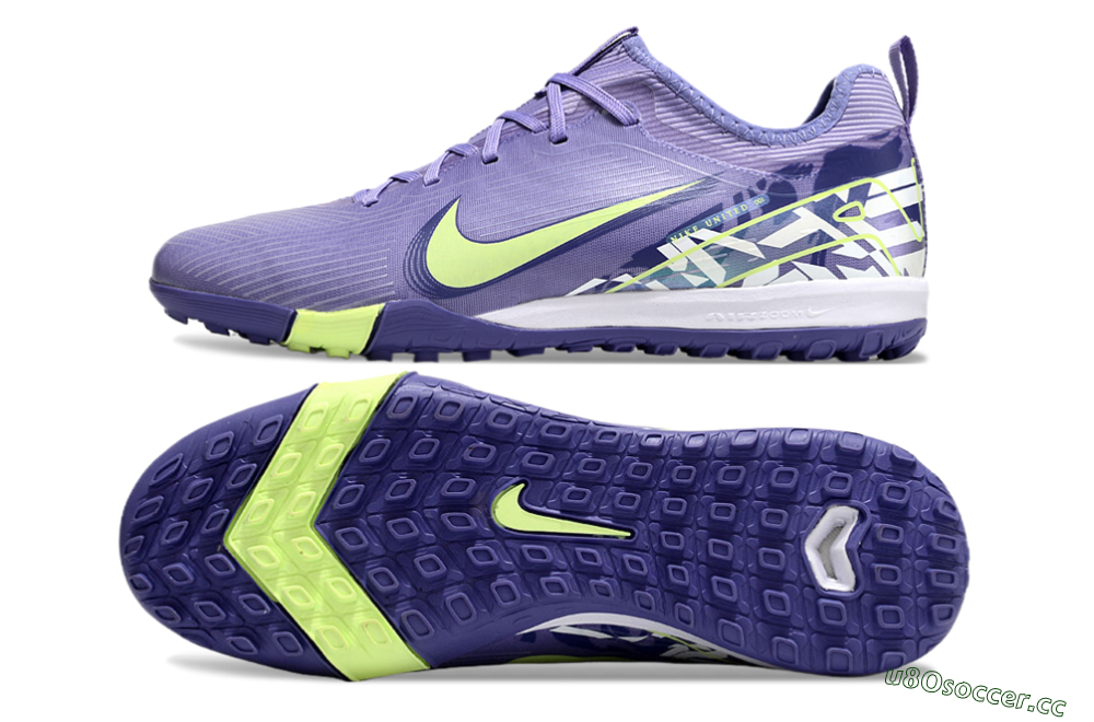 Unisex Nike Air Zoom Mercurial Vapor 16 Pro TF Artificial Turf Low-Tops Football Shoes - Purple/Yellow/White 1