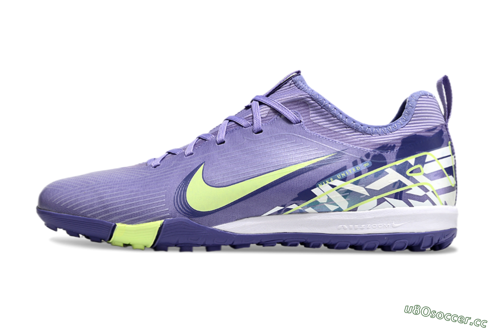 Unisex Nike Air Zoom Mercurial Vapor 16 Pro TF Artificial Turf Low-Tops Football Shoes - Purple/Yellow/White 0