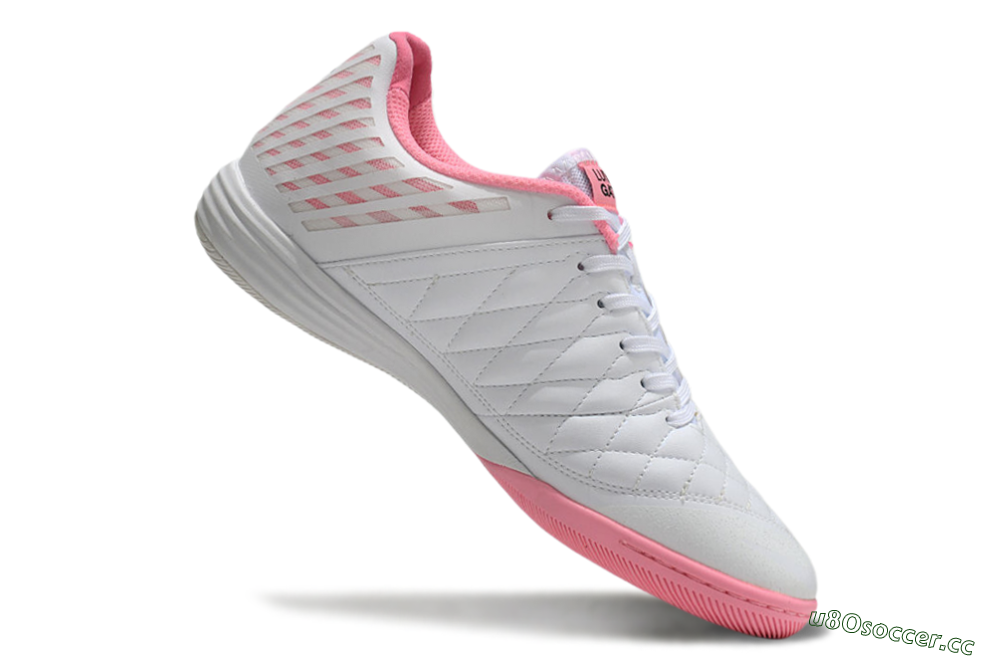 Unisex Nike Lunar Gato 2 IC Indoor & Futsal Low-Tops Football Shoes - White/Pink/Black 5