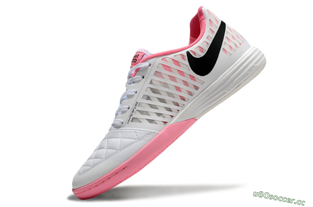 Unisex Nike Lunar Gato 2 IC Indoor & Futsal Low-Tops Football Shoes - White/Pink/Black 6