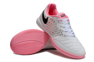 Unisex Nike Lunar Gato 2 IC Indoor & Futsal Low-Tops Football Shoes - White/Pink/Black
