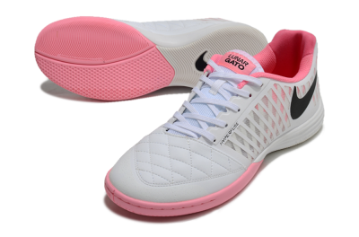 Unisex Nike Lunar Gato 2 IC Indoor & Futsal Low-Tops Football Shoes - White/Pink/Black