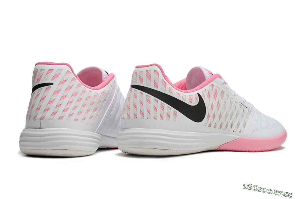 Unisex Nike Lunar Gato 2 IC Indoor & Futsal Low-Tops Football Shoes - White/Pink/Black 7