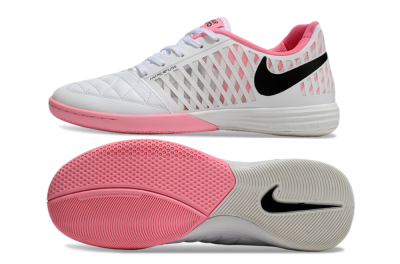 Unisex Nike Lunar Gato 2 IC Indoor & Futsal Low-Tops Football Shoes - White/Pink/Black