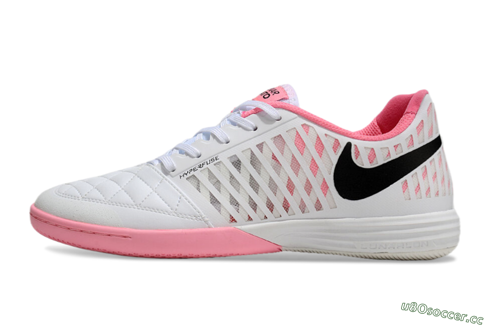 Unisex Nike Lunar Gato 2 IC Indoor & Futsal Low-Tops Football Shoes - White/Pink/Black 0