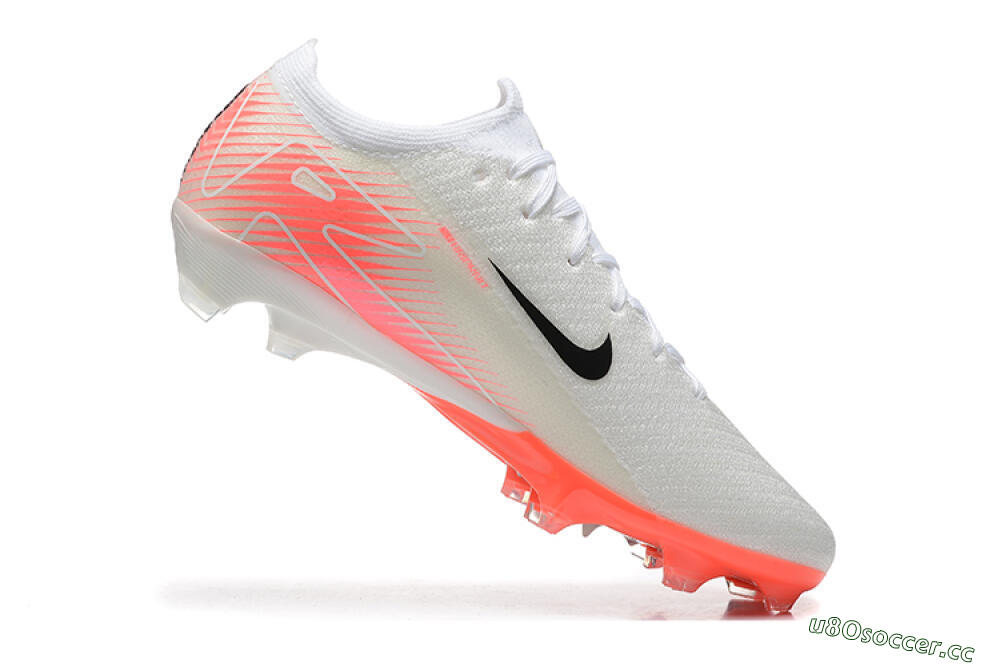 Men's Nike Air Zoom Mercurial Vapor 16 Elite FG Firm Ground Low-Tops Football Boots - White/Black/Pink 7