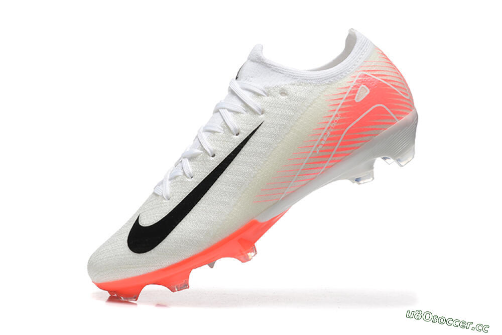 Men's Nike Air Zoom Mercurial Vapor 16 Elite FG Firm Ground Low-Tops Football Boots - White/Black/Pink 8