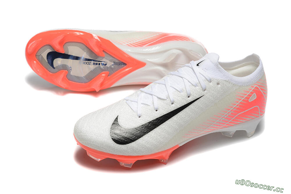 Men's Nike Air Zoom Mercurial Vapor 16 Elite FG Firm Ground Low-Tops Football Boots - White/Black/Pink 3