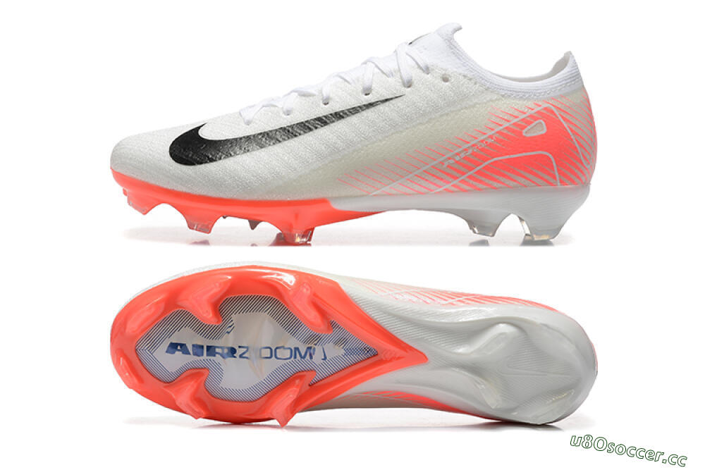 Men's Nike Air Zoom Mercurial Vapor 16 Elite FG Firm Ground Low-Tops Football Boots - White/Black/Pink 1