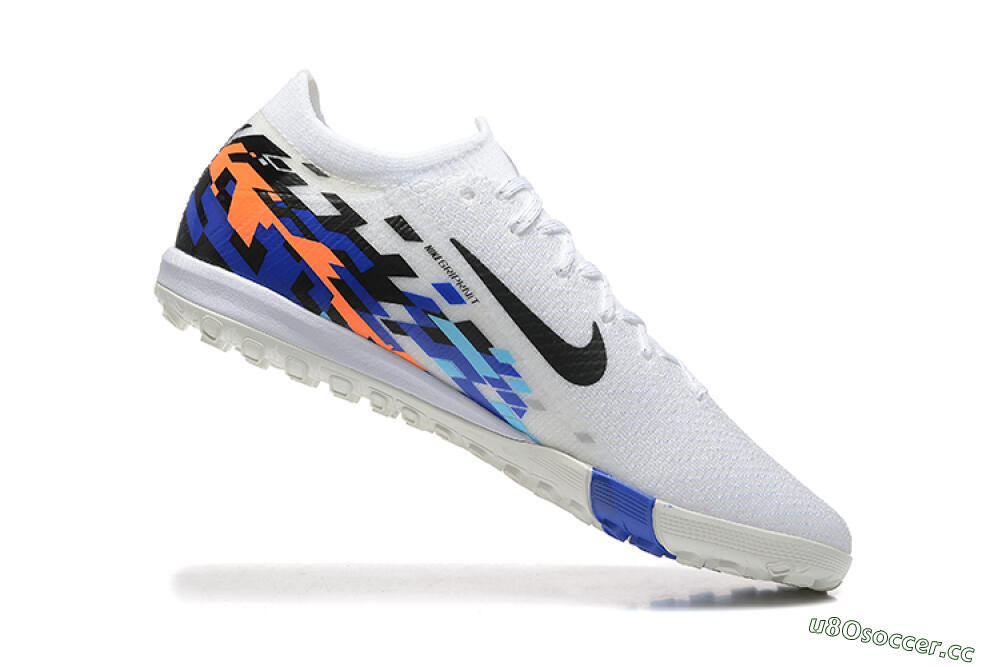 Men's Nike Air Zoom Mercurial Vapor 16 Elite TF Artificial Turf Low-Tops Football Shoes - White/Blue/Black 7
