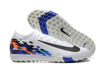 Men's Nike Air Zoom Mercurial Vapor 16 Elite TF Artificial Turf Low-Tops Football Shoes - White/Blue/Black