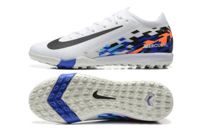 Men's Nike Air Zoom Mercurial Vapor 16 Elite TF Artificial Turf Low-Tops Football Shoes - White/Blue/Black