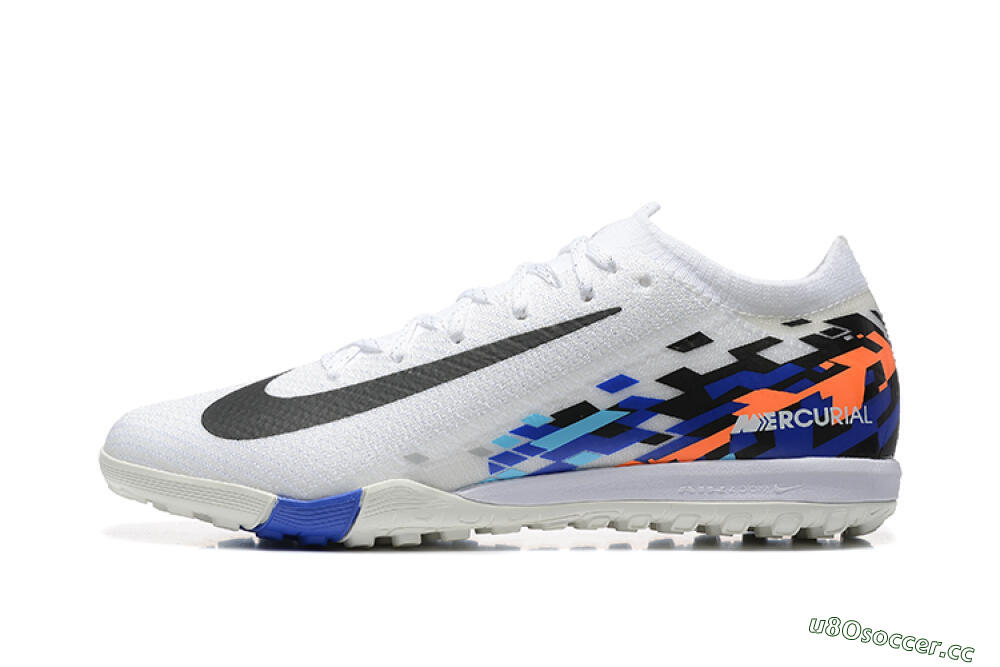 Men's Nike Air Zoom Mercurial Vapor 16 Elite TF Artificial Turf Low-Tops Football Shoes - White/Blue/Black 0