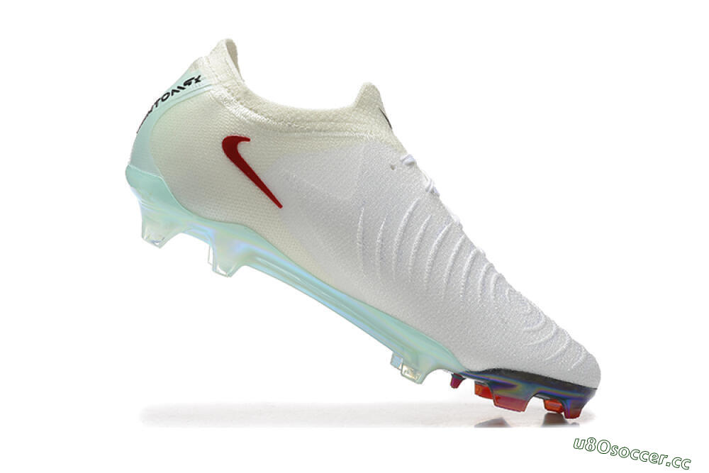 Men's Nike Phantom Luna Elite FG Firm Ground Low-Tops Football Boots - White/Red/Jade 7