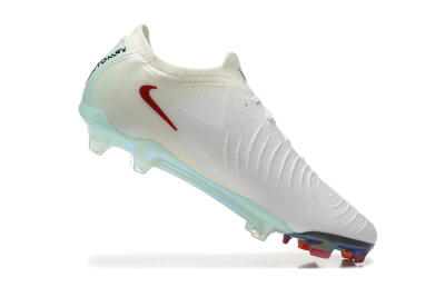 Men's Nike Phantom Luna Elite FG Firm Ground Low-Tops Football Boots - White/Red/Jade
