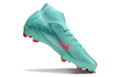 Men's Nike Air Zoom Mercurial Superfly 10 Elite FG Firm Ground High-Tops Football Boots - Jade/Pink/Blue