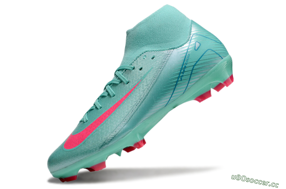Men's Nike Air Zoom Mercurial Superfly 10 Elite FG Firm Ground High-Tops Football Boots - Jade/Pink/Blue 5