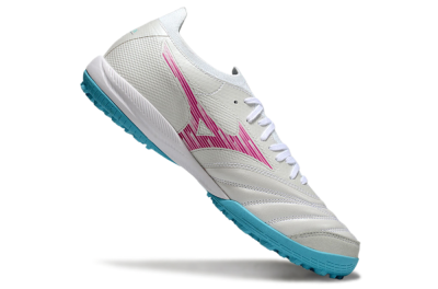 Men's Mizuno Morelia Neo Sala M8 TF Artificial Turf Low-Tops Football Shoes - Beige/Pink/Grey