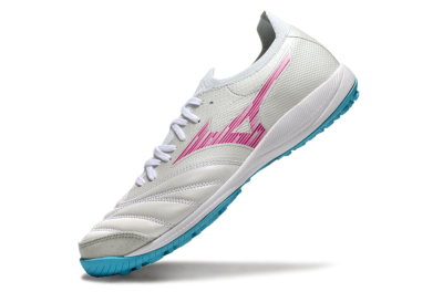 Men's Mizuno Morelia Neo Sala M8 TF Artificial Turf Low-Tops Football Shoes - Beige/Pink/Grey