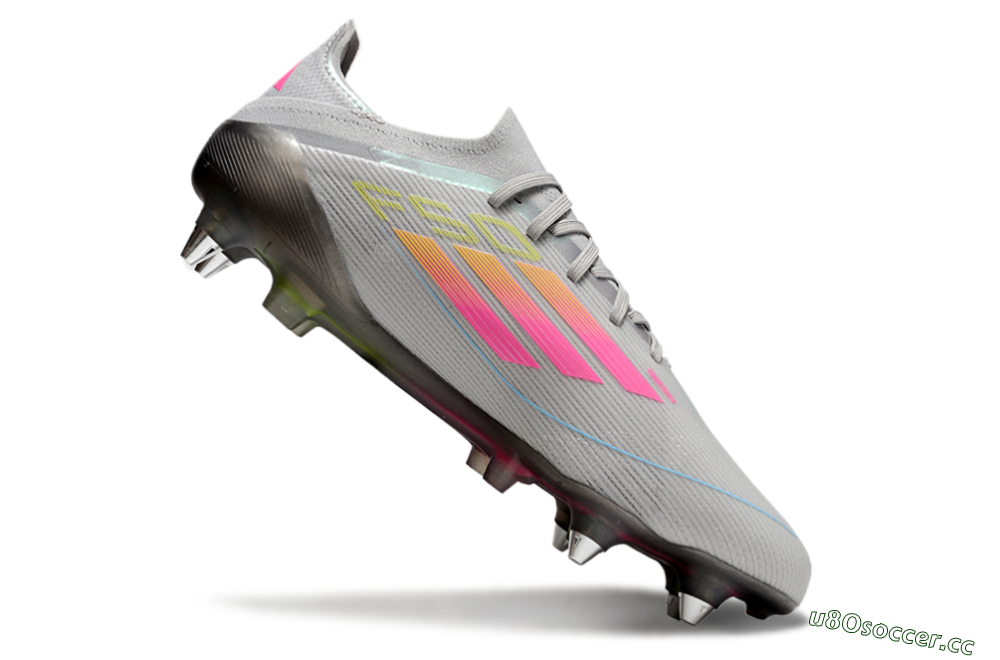 Men's Adidas F50 Elite SG Soft Ground Low-Tops Football Boots - Grey/Pink/Yellow 3