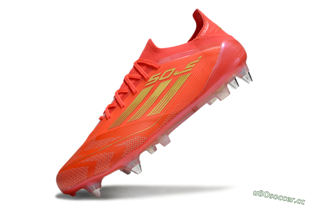 Men's Adidas F50 Elite SG Soft Ground Low-Tops Football Boots - Red/Gold 5