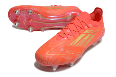 Men's Adidas F50 Elite SG Soft Ground Low-Tops Football Boots - Red/Gold