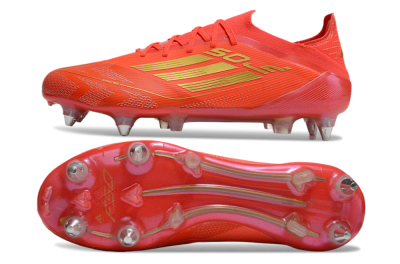 Men's Adidas F50 Elite SG Soft Ground Low-Tops Football Boots - Red/Gold
