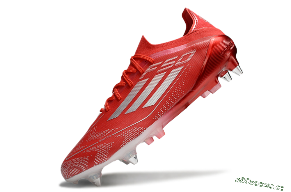 Men's Adidas F50 Elite SG Soft Ground Low-Tops Football Boots - Red/Silver 5