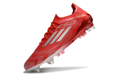 Men's Adidas F50 Elite SG Soft Ground Low-Tops Football Boots - Red/Silver