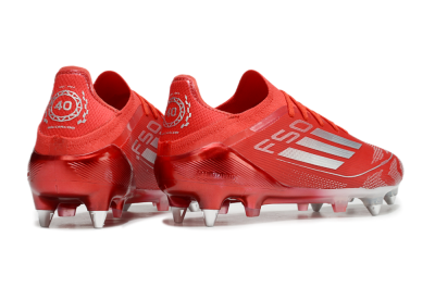Men's Adidas F50 Elite SG Soft Ground Low-Tops Football Boots - Red/Silver