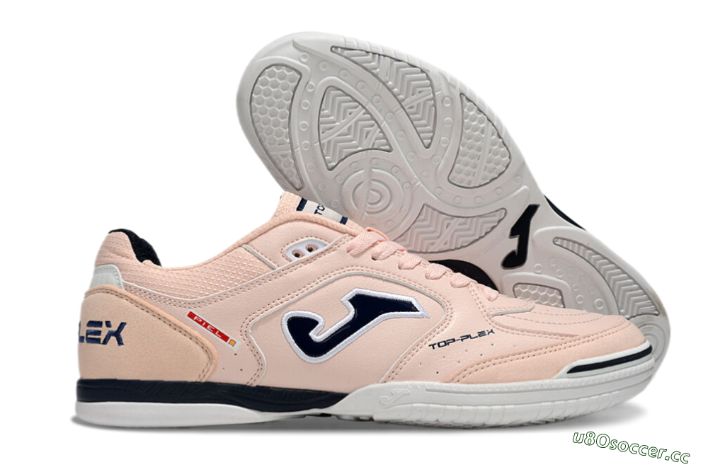 Men's Joma Top Flex IC Indoor & Futsal Low-Tops Football Shoes - Pink/Black/White 2