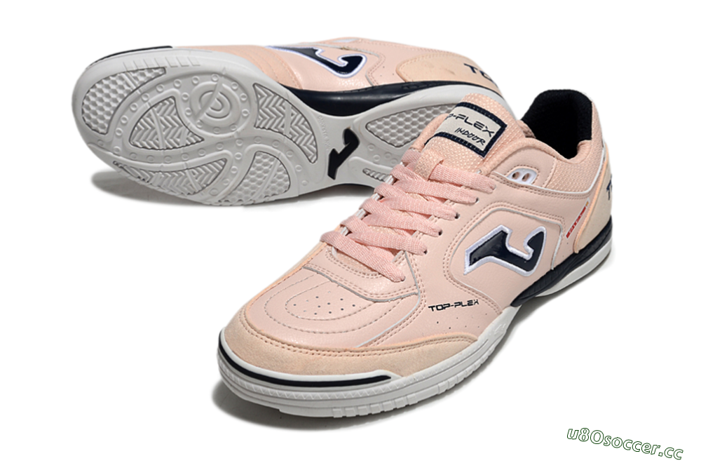 Men's Joma Top Flex IC Indoor & Futsal Low-Tops Football Shoes - Pink/Black/White 3