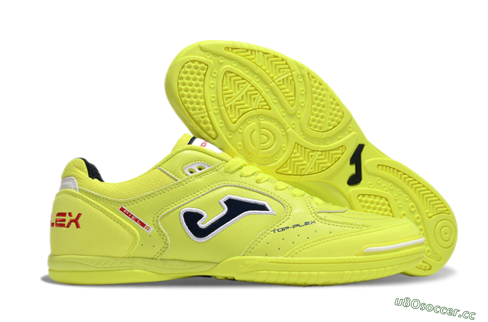 Men's Joma Top Flex IC Indoor & Futsal Low-Tops Football Shoes - Yellow/Black/Red 2