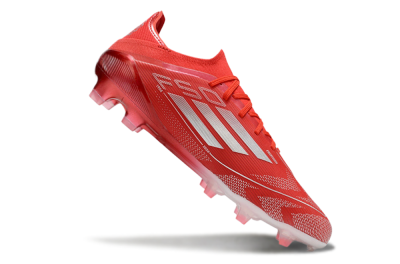 Men's Adidas F50 Elite FG Firm Ground Low-Tops Football Boots - Red/Silver