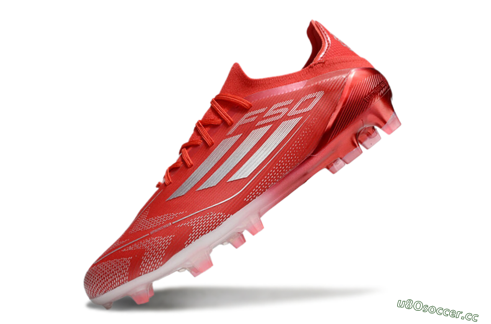 Men's Adidas F50 Elite FG Firm Ground Low-Tops Football Boots - Red/Silver 5