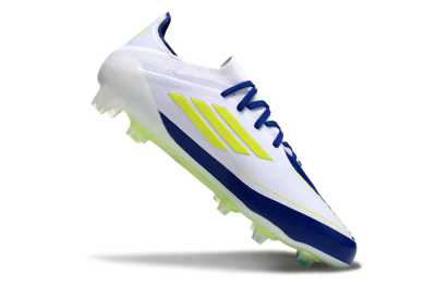 Men's Messi x Adidas F50 Elite FG Firm Ground Low-Tops Football Boots - White/Blue/Yellow
