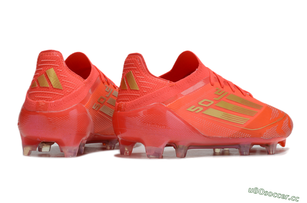 Men's Adidas F50 Elite FG Firm Ground Low-Tops Football Boots - Red/Gold 6