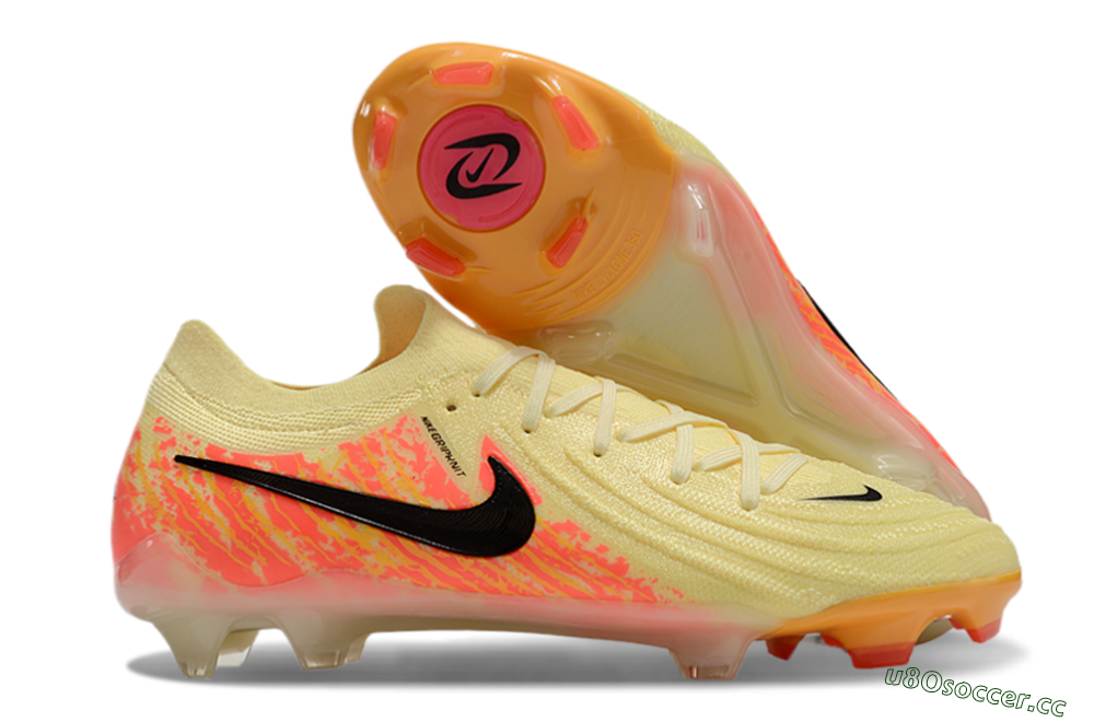 Men's Nike Phantom Luna Elite NU FG Firm Ground Low-Tops Football Boots - Yellow/Black/Red 2
