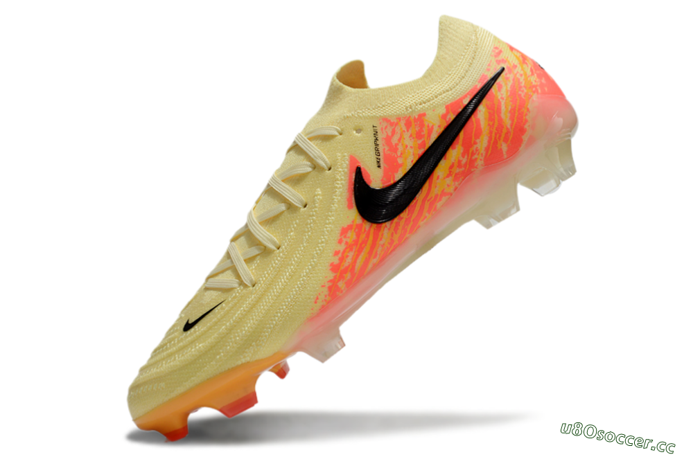 Men's Nike Phantom Luna Elite NU FG Firm Ground Low-Tops Football Boots - Yellow/Black/Red 5