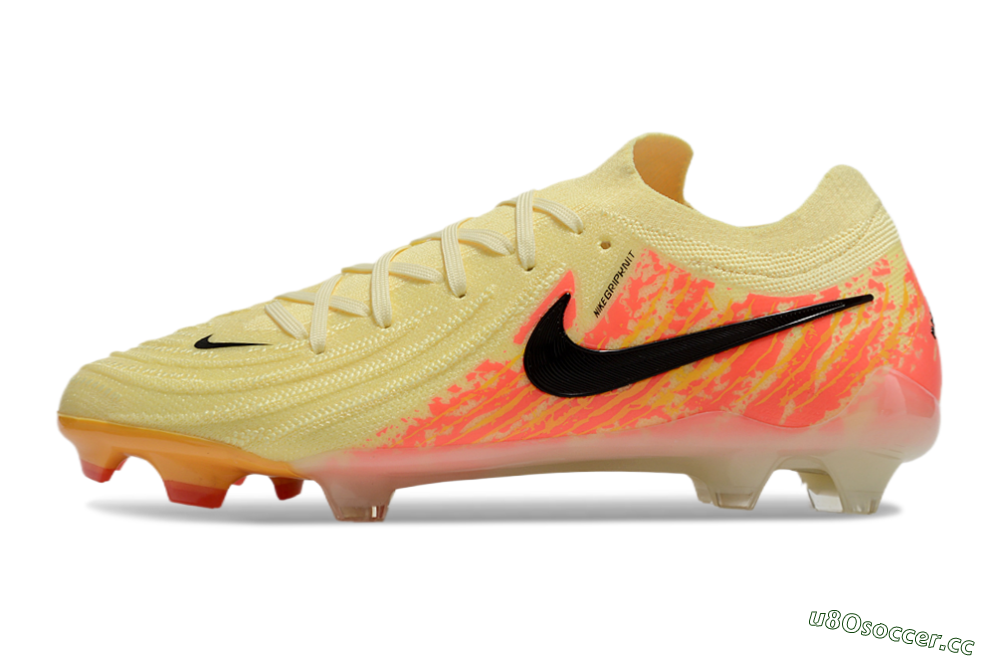 Men's Nike Phantom Luna Elite NU FG Firm Ground Low-Tops Football Boots - Yellow/Black/Red 0