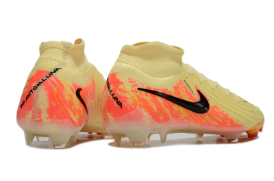 Men's Nike Phantom Luna Elite NU FG Firm Ground High-Tops Football Boots - Yellow/Black/Red