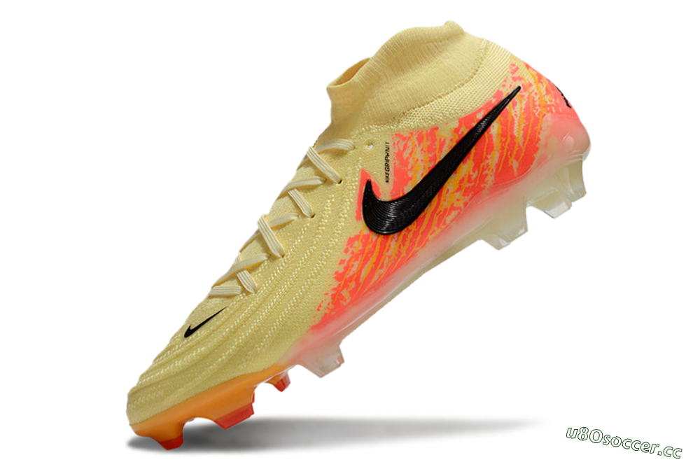Men's Nike Phantom Luna Elite NU FG Firm Ground High-Tops Football Boots - Yellow/Black/Red 5
