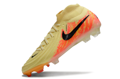 Men's Nike Phantom Luna Elite NU FG Firm Ground High-Tops Football Boots - Yellow/Black/Red