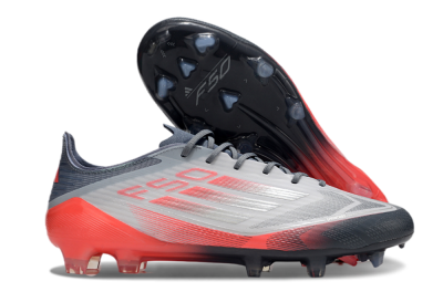 Men's Adidas F50 Elite FG Firm Ground Low-Tops Football Boots - Silver/White/Pink