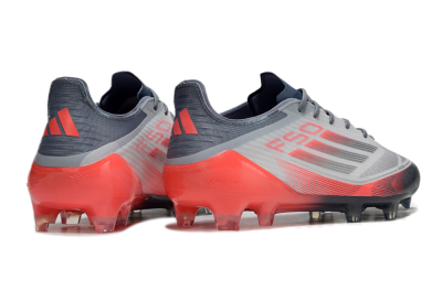 Men's Adidas F50 Elite FG Firm Ground Low-Tops Football Boots - Silver/White/Pink