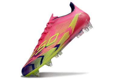 Men's Adidas F50 Elite SG Soft Ground Low-Tops Football Boots - Pink/Blue/Yellow