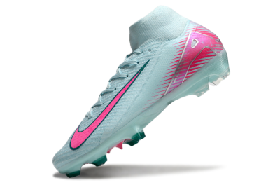 Men's Nike Air Zoom Mercurial Superfly 10 Elite FG Firm Ground High-Tops Football Boots - Jade/Pink/Silver