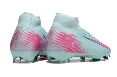 Men's Nike Air Zoom Mercurial Superfly 10 Elite FG Firm Ground High-Tops Football Boots - Jade/Pink/Silver