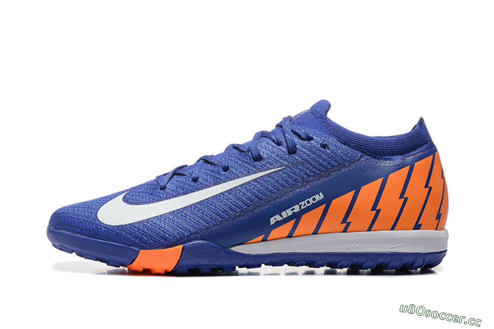 Men's Nike Air Zoom Mercurial Vapor 16 Elite TF Artificial Turf Low-Tops Football Shoes - Blue/White/Orange 0